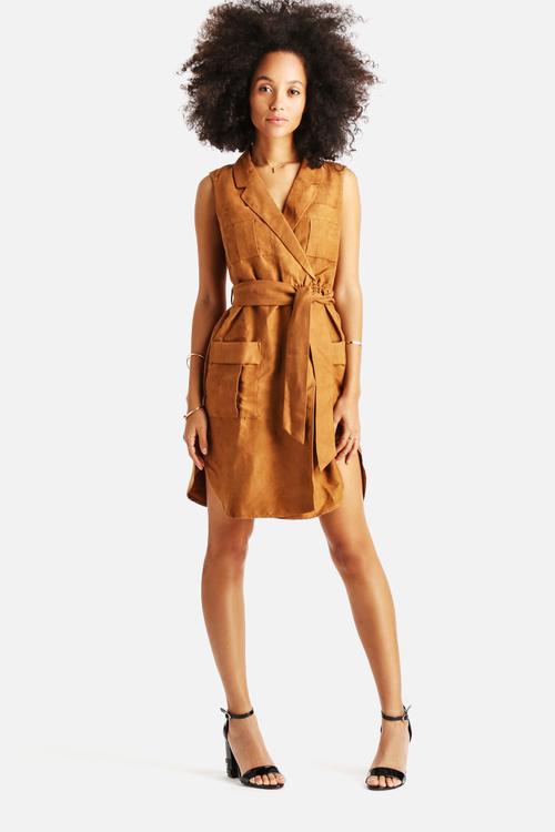 Sueded Shirt Dress