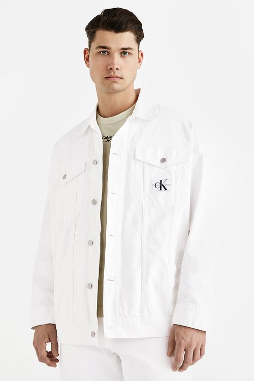 Extreme oversized denim jacket - white