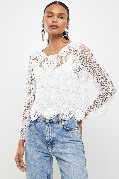 Crochet top - white