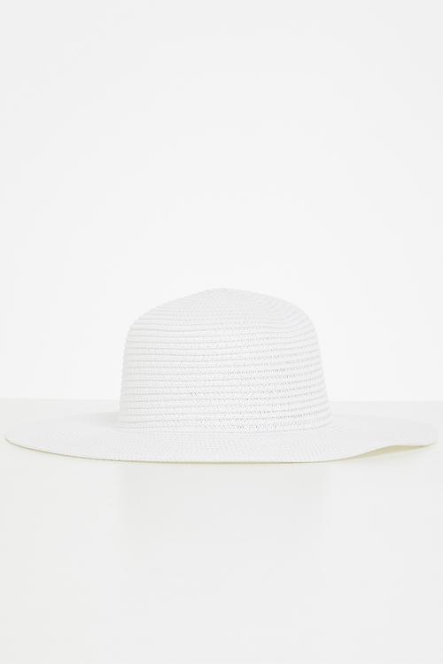 Jill wide brim sun hat - white