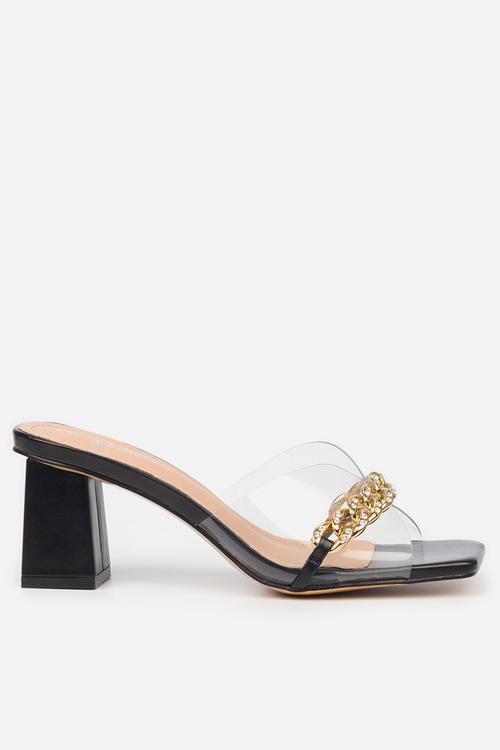 Zoya 1 mule block heel - black