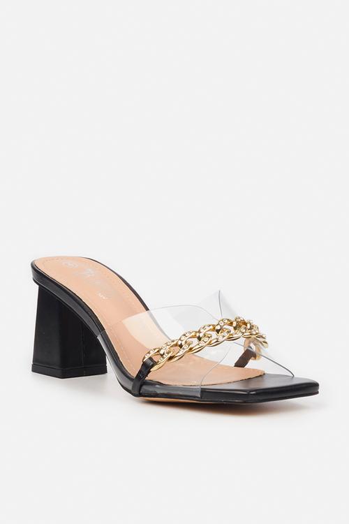 Zoya 1 mule block heel - black