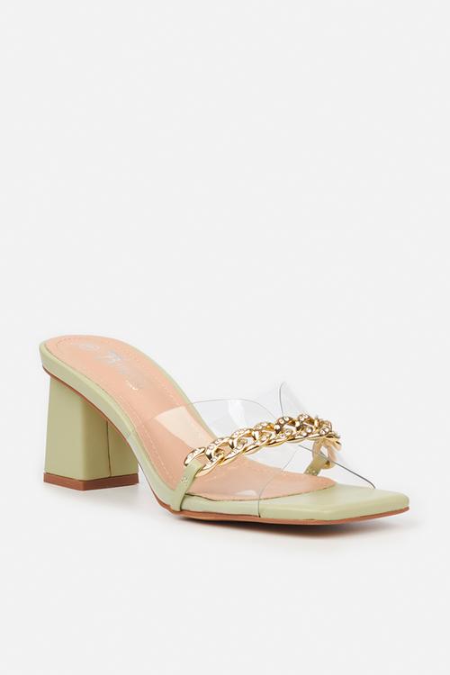 Zoya 1 mule block heel - mint