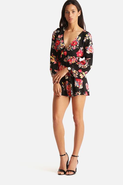 Dark Blooms Playsuit