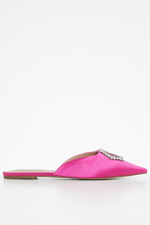 Flore mule - fuchsia satin