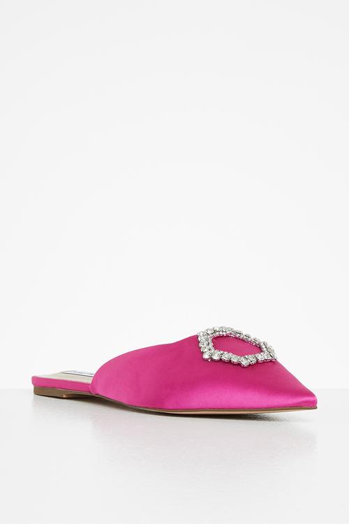 Flore mule - fuchsia satin