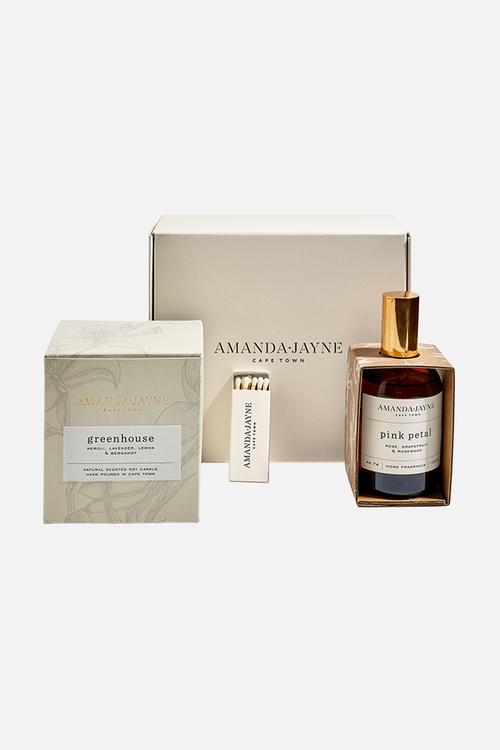 Glass candle & home fragrance gift set - greenhouse