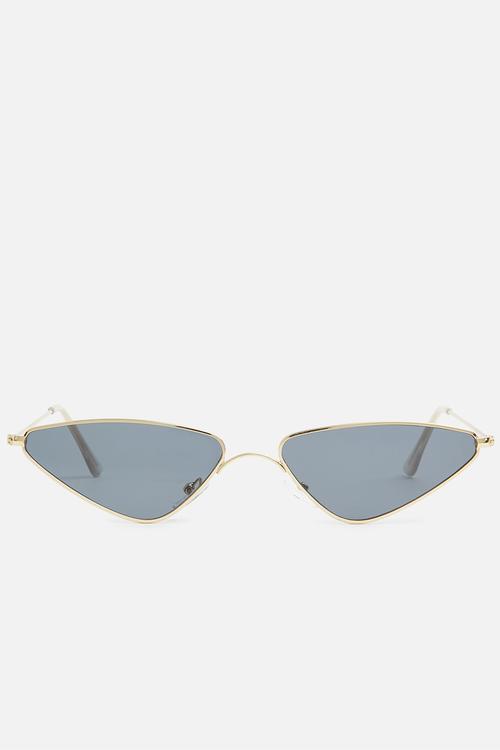 Retro cat eye sunglasses - gold
