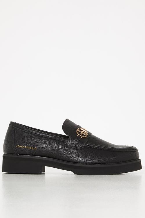 J Winston genuine leather loafer - triple black