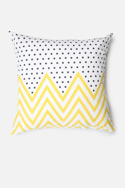 Dotty Chevron Printed Cushion