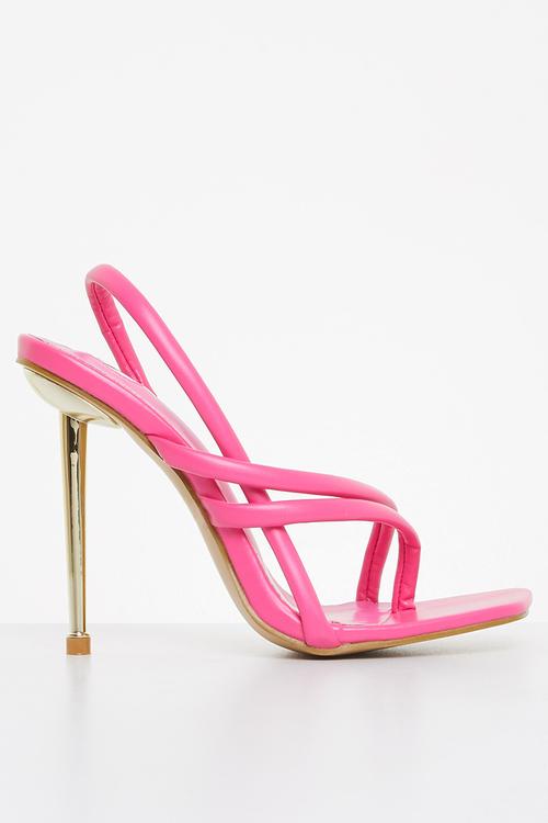 Pluto barely there stiletto heel - pink