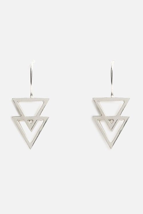 Big Double Triangle Earring