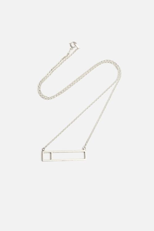 Square In Hollow Rectangle Pendant