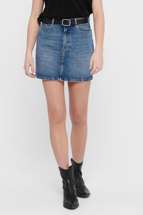 Rose a-shape skirt denim - medium blue denim