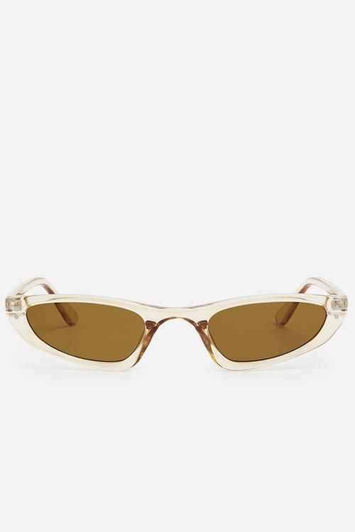 Retro cateye sunglasses - brown
