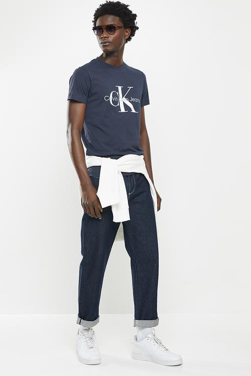 Core monogram slim tee - navy