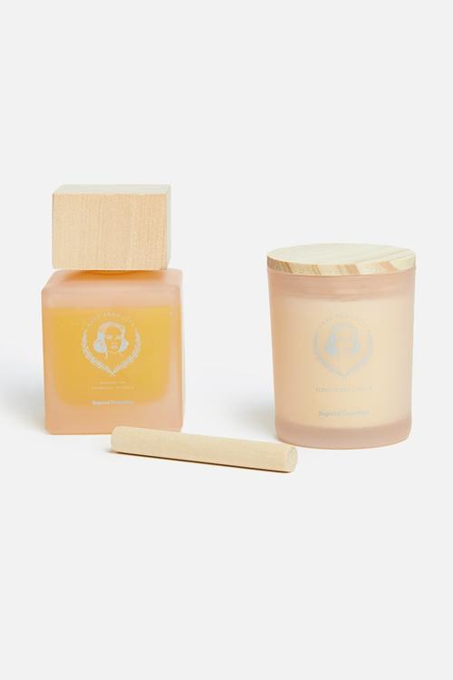 Sugared grapefruit diffuser & candle gift set