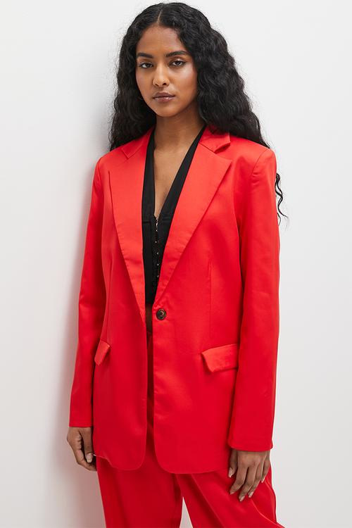 Single breasted blazer - red