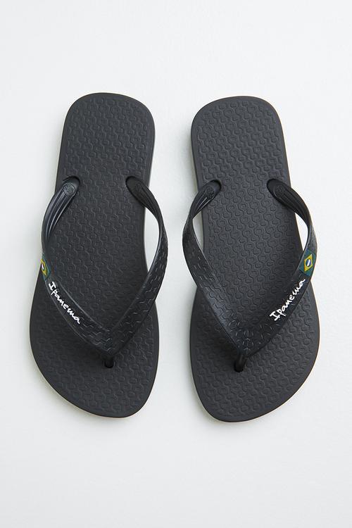 Base colour flip flops - black