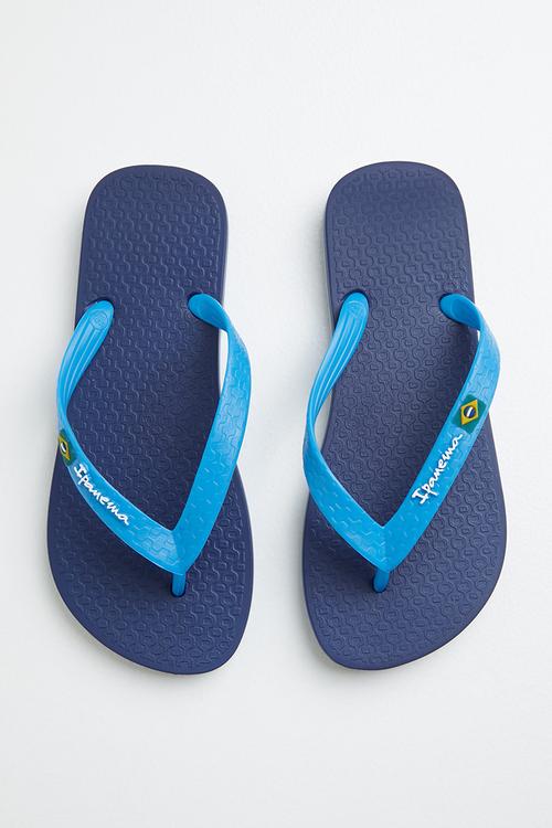 Base colour flip flops - blue