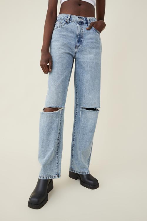 Loose straight jean - byron blue rip