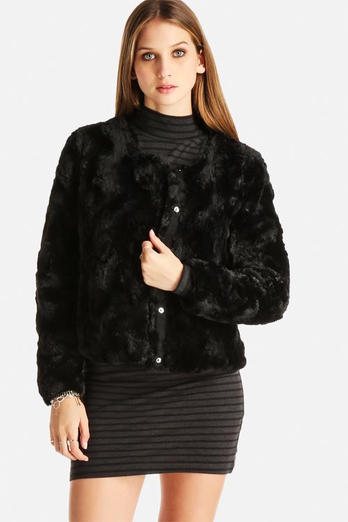 Curl Short Faux Fur Jacket