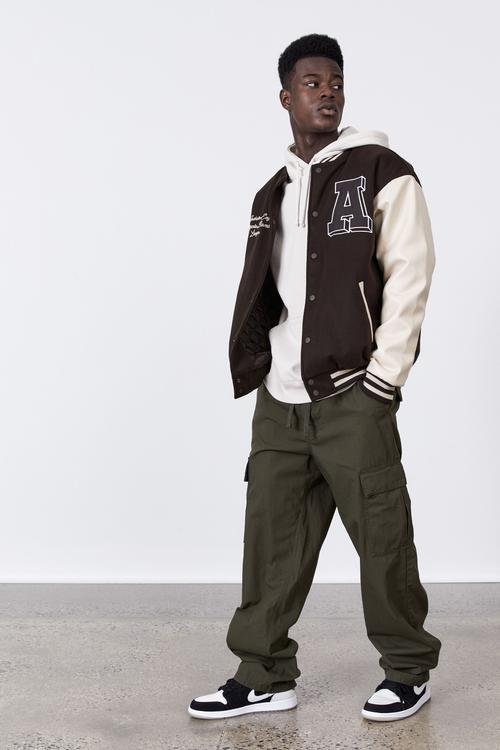 Rip stop cargo pant - black
