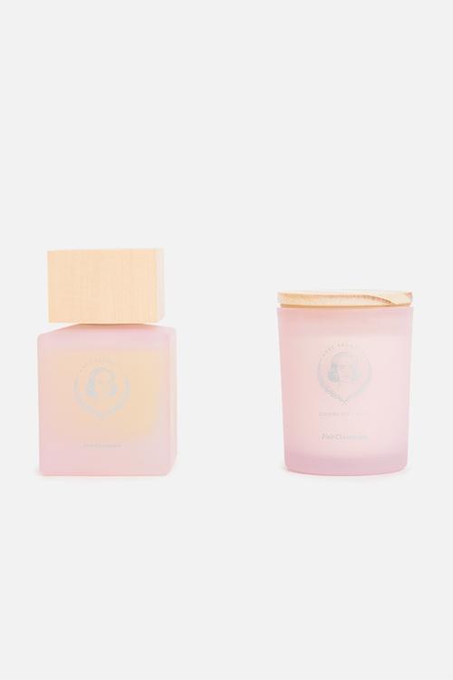 Pink champagne diffuser & candle gift set
