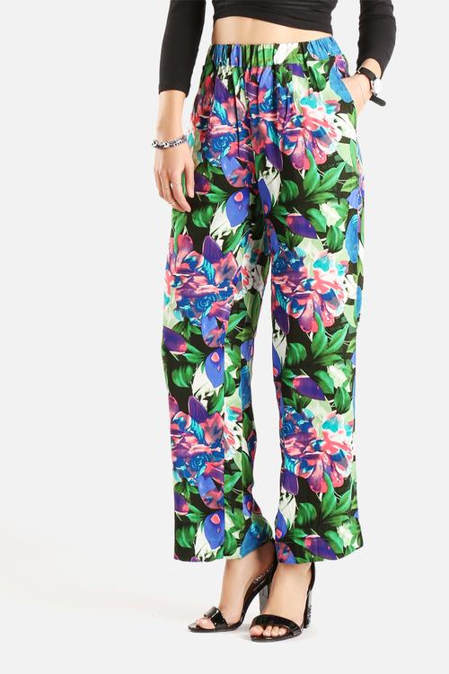 Easy Wide Floral Pants