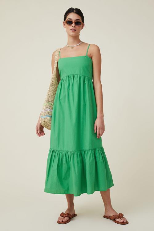 Piper strappy maxi dress - garden green