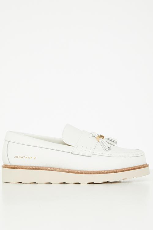 J Scout genuine leather loafer - white