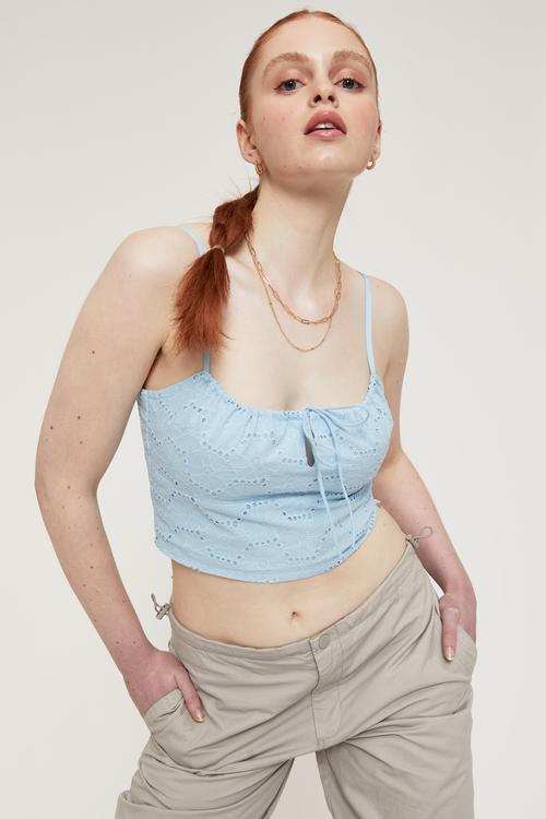 Amber sleeveless top - angel blue