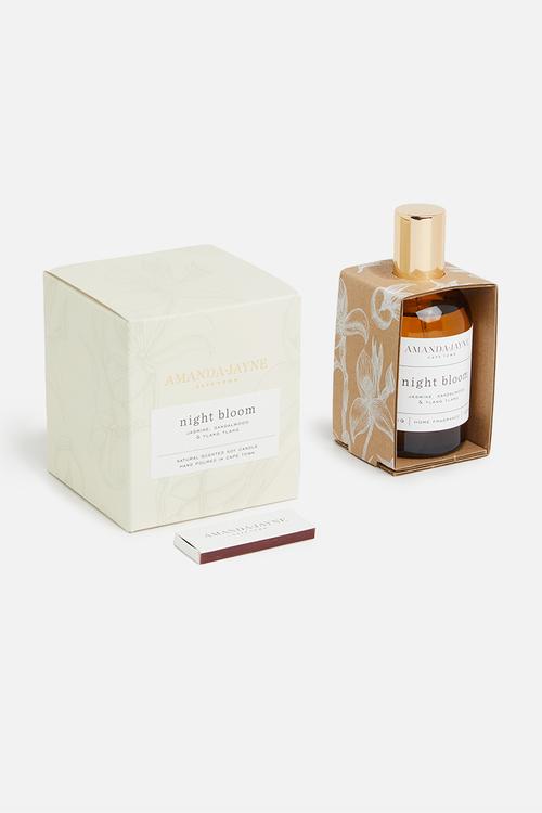Glass candle & home fragrance gift set - night bloom