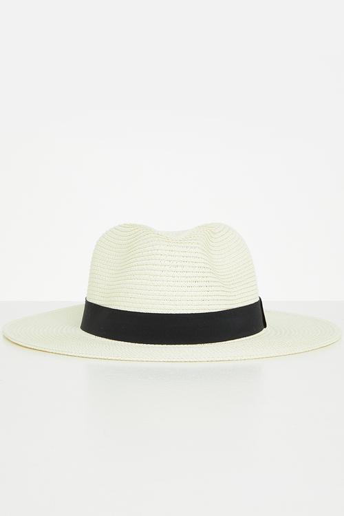 Yolo fedora hat - off white