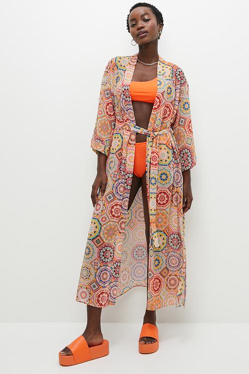 Modaxi cover up - soft tile print