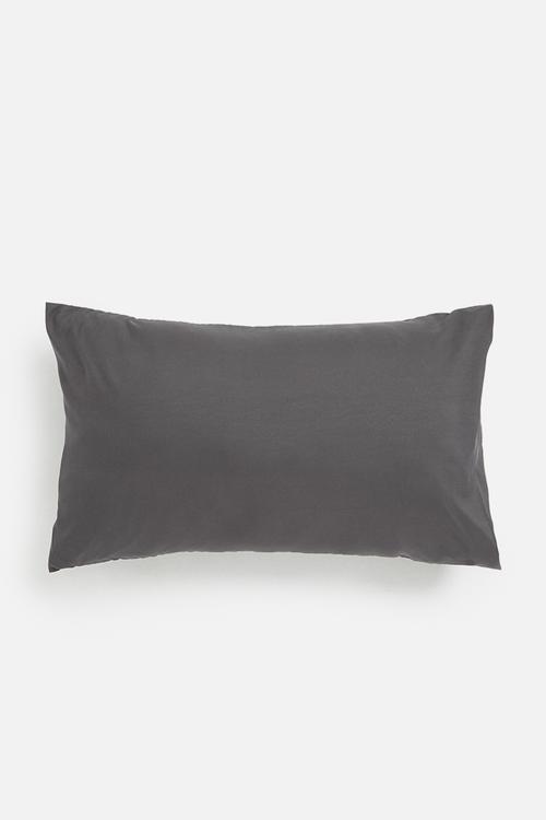 Recycled microfibre standard pillowcase set - pewter