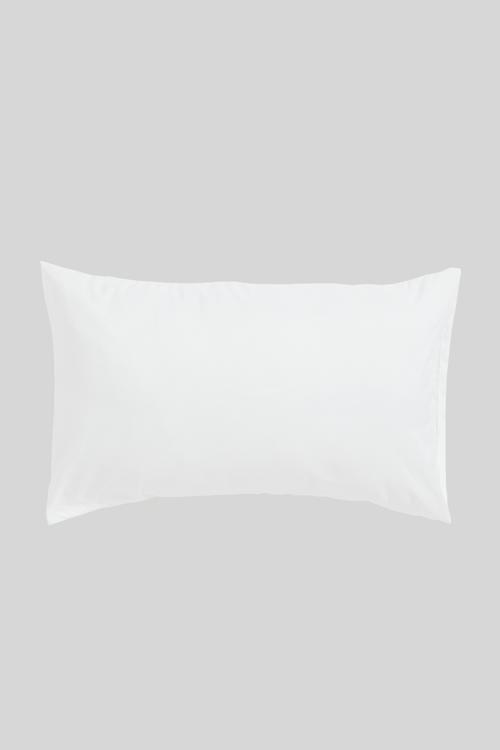 Recycled microfibre standard pillowcase set - white