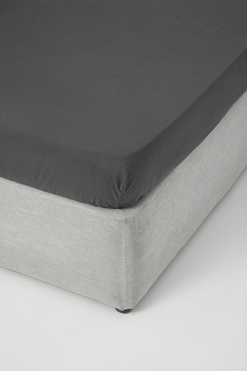 Recycled microfibre fitted sheet - pewter