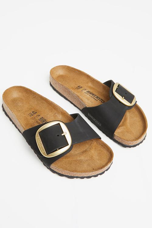 Madrid big buckle nubuck regular - black