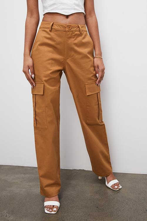 Straight leg cargo - choc