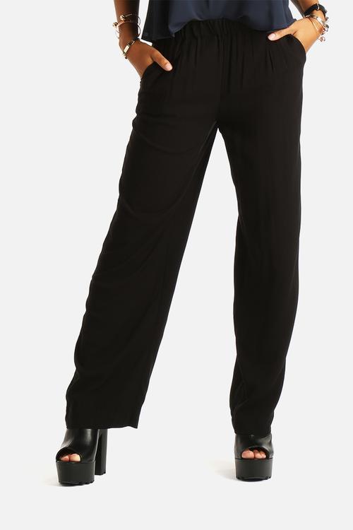 Easy Solid Wide Pants