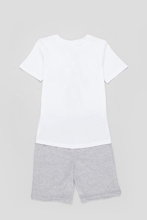 Boys Batman pj set white top - grey pants