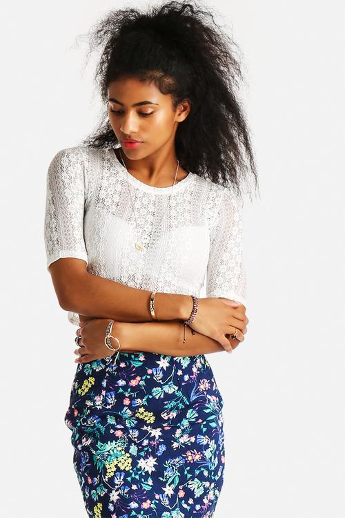 Bubble Lace Tee