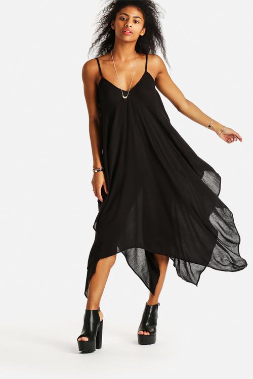 Hanky Hem Cloth Midi Dress