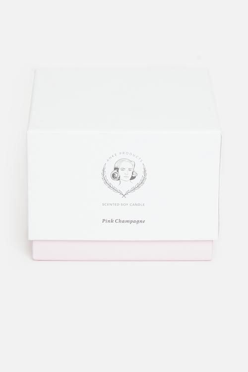 Pink champagne scented soy candle - 370g