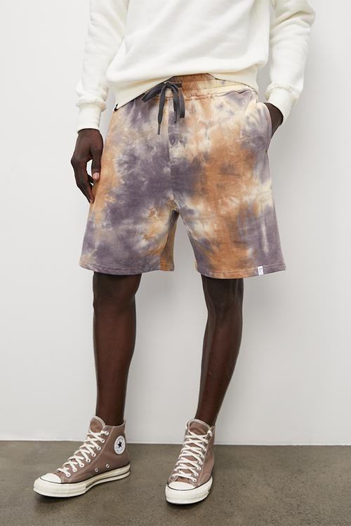 Acid wash short - taupe