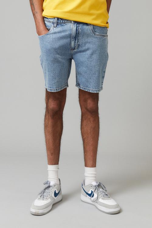 Slim cut denim short - 90s blue
