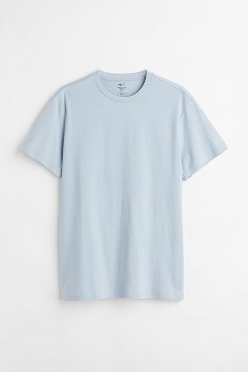 Regular fit round neck T-shirt - blue
