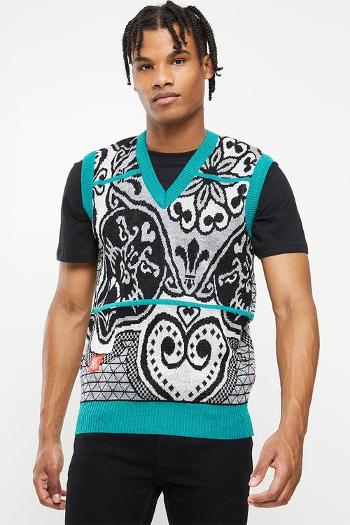 Mountain panther - knitted vest - multi 