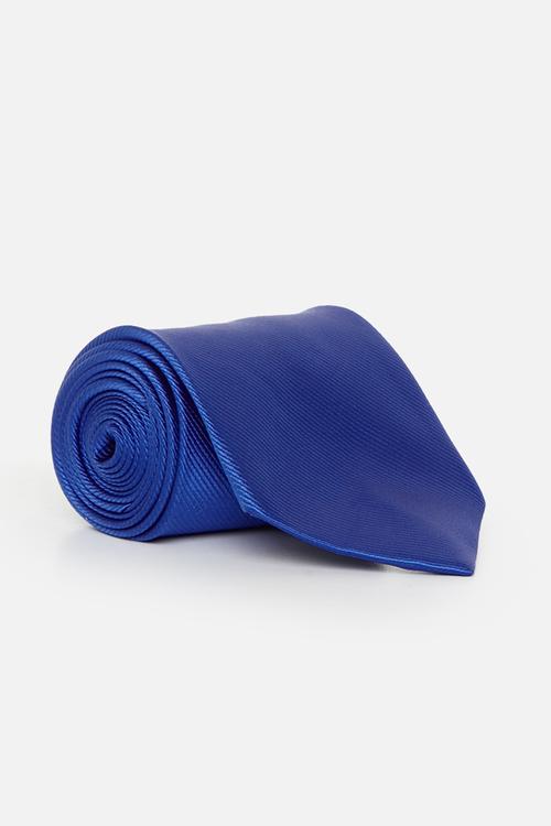 Textured tie - royal blue